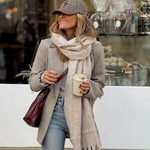 NWOT & Other Stories Sold-Out Wool Oversized Blazer | Beige | US 4 | Trending